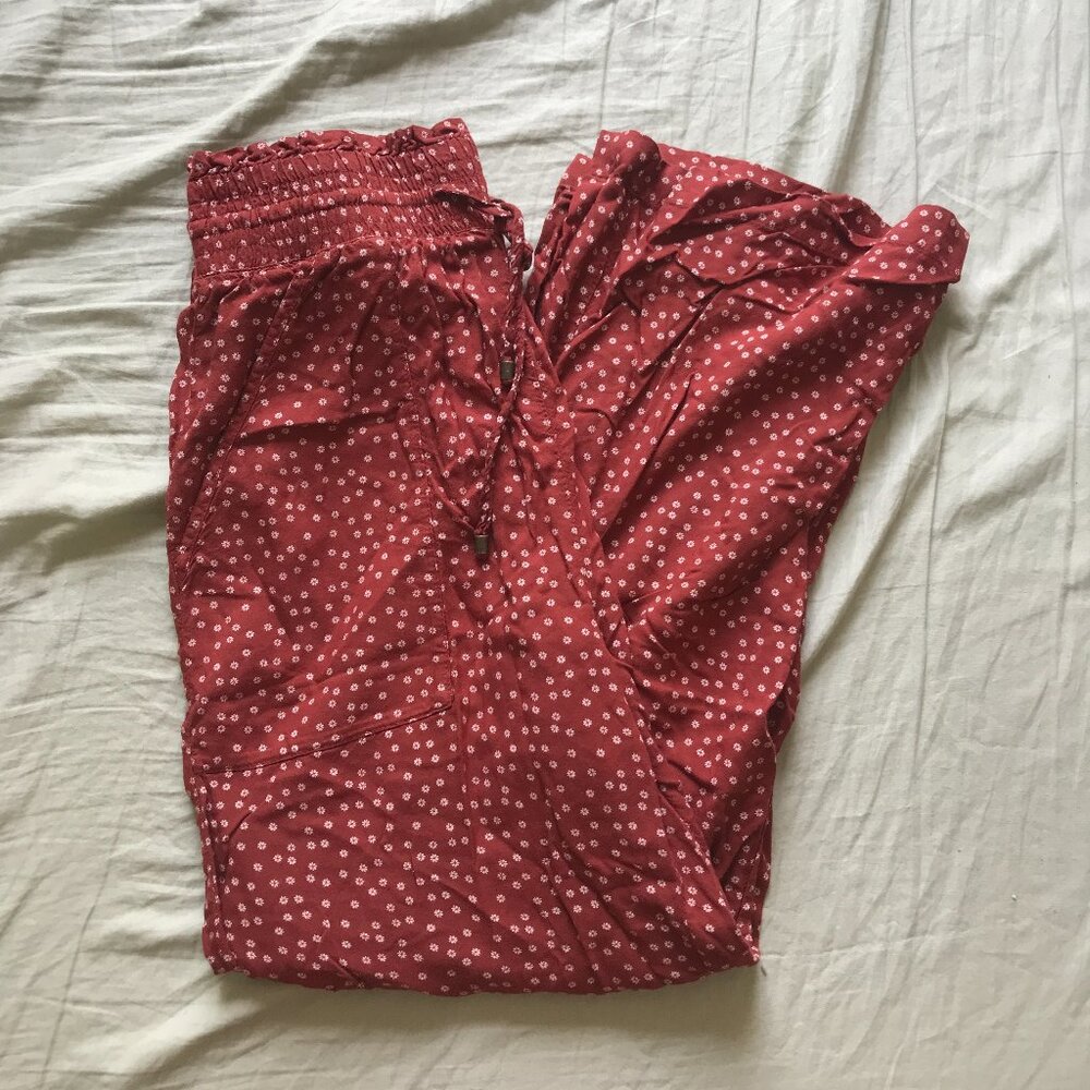 Abercrombie & Fitch Soft Ditsy Floral High Rise Straight Leg Pants Sz XS